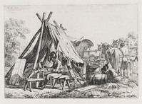 KG 01512
<br/>
Houtsnijder voor tent
<br/>
<em>Klein, Johann Adam (1792-1875)</em>